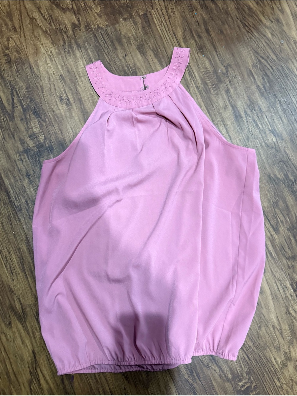 LOFT Pink Halter Neck Blouse Tank Top
